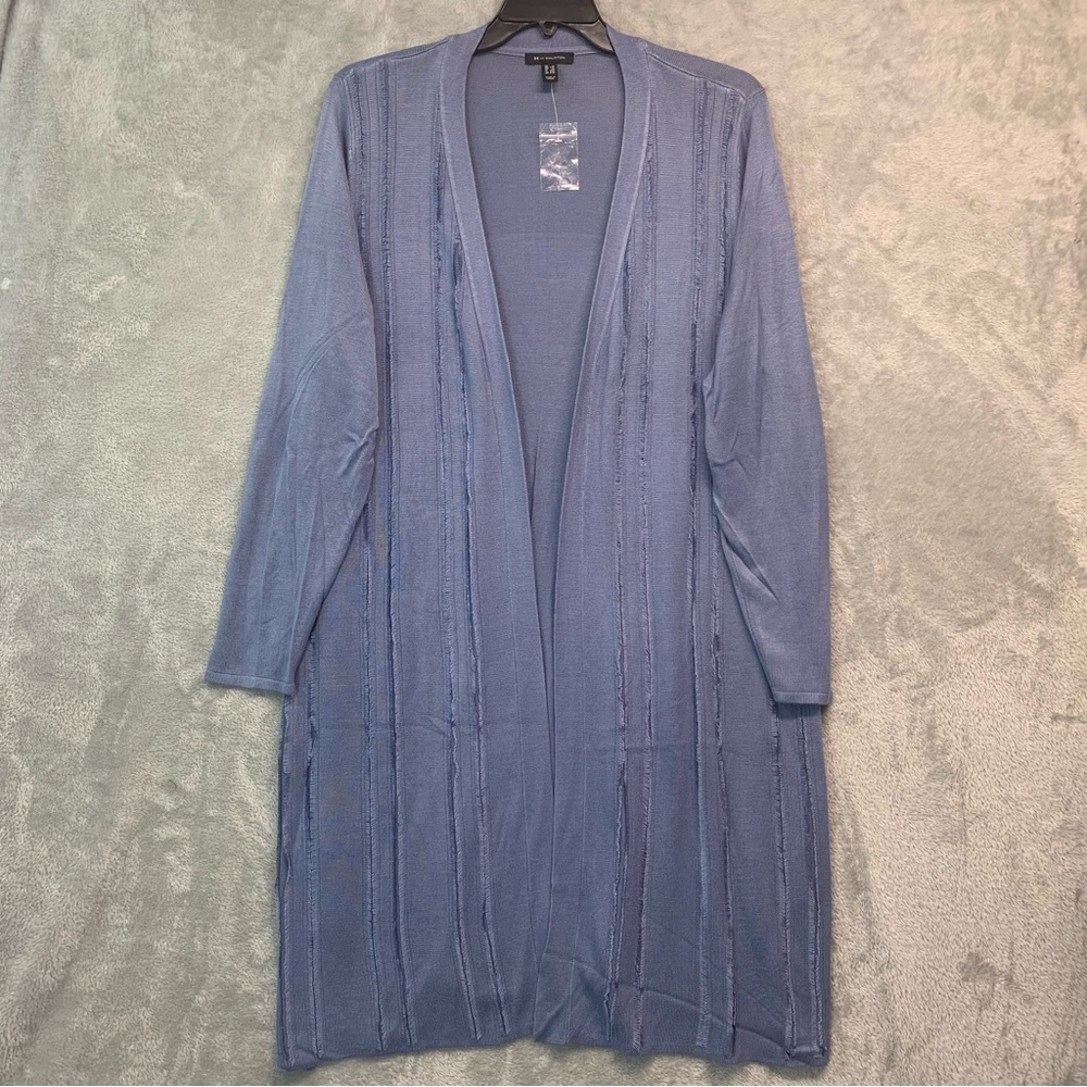 H by Halston Soft Blue Knit Cardigan
